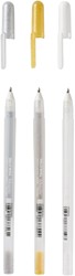 Stylo gel Sakura Gelly Roll The Favourites set 3 couleurs or-argent-blanc