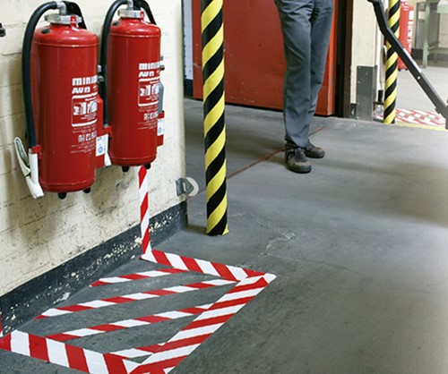 Ruban de signalisation tesa® Signal Universal 66mx50mm rouge/blanc-2