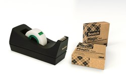 Dévidoir Scotch C38 recyclé noir + 3 rouleaux 19mmx33m