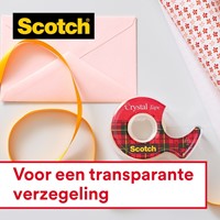 Plakband Scotch Crystal 600 19mmx33m transparant 7+1 gratis-1