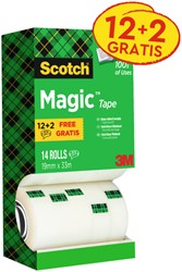 Adhesive tape Scotch Magic 810 19mmx33m invisible matte 12+2 free
