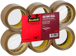 Packaging tape Scotch Secure Seal 50mmx66m brown 6 rolls