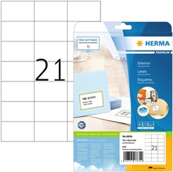 Etiquette HERMA Premium 8634 70x42,3mm blanc 210 pièces