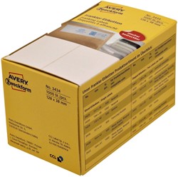 Frankeeretiket Avery 3434 128x38mm 1000 stuks