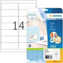 Etiquette HERMA Premium 8635 99,1x38,1mm blanc 140 pièces