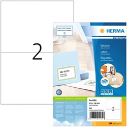 Etiquette HERMA Premium 4282 210x148mm A5 blanc 200 pièces