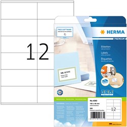 Etiquette HERMA Premium 4363 105x48mm blanc 300 pièces