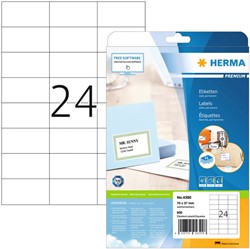 Etiquette HERMA Premium 4390 70x37mm blanc 600 pièces