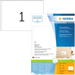 Etiquette HERMA 8690 Premium 148,5x205mm blanc 400 pièces
