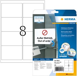 Etiquette amovible HERMA 10018 99,1x67,7mm blanc 200 pièces