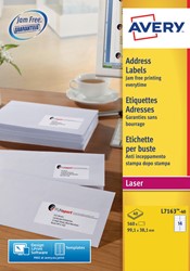 Etiquette Avery L7163-40 99,1x38,1mm blanc 560 pièces