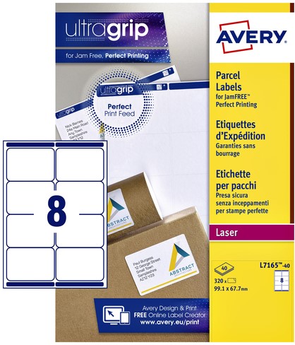 Etiquette Avery L7165-40 99,1x67,7mm blanc 320 pièces