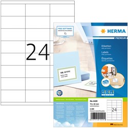 Etiquette HERMA Premium 4429 70x35mm blanc 2400 pièces