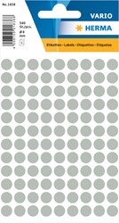 Etiket HERMA 1838 rond 8mm grijs 540 stuks