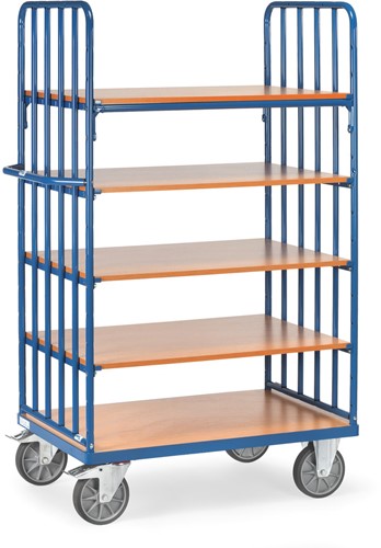 Product attribute: title. Text to translate: Shelf trolley 8351 - 5 shelves Loading area 1,000 x 600 mm (with headboards)