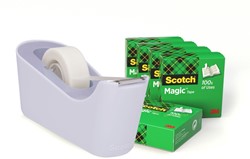 Dévidoir Scotch C18 lavande + 6 rouleaux Magic Tape 19mmx33m