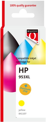 Inktcartridge Quantore alternatief tbv HP F6U18AE 953XL geel HC
