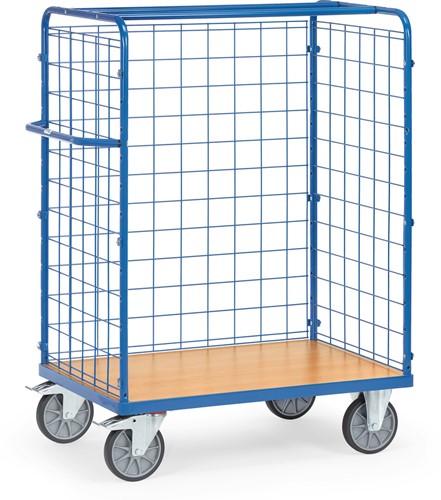 Product attribute: title. Text to translate: Package trolley 8483-1 with wire mesh sides