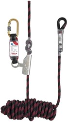 OXXA Huntington 4111 Rope Grab Valstopapparaat Met Valdemper En Lijn Zwart/rood  - 10 m