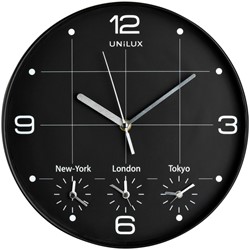 Horloge murale Unilux On Time Ø30,5cm noir/blanc