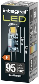 Lampe LED Integral GU4 2700K blanc chaud 1,1W 95lumen
