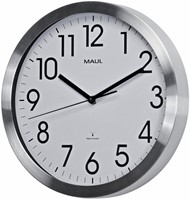 Horloge murale MAULmove RC Ø305x45mm aluminium/blanc avec pile-2