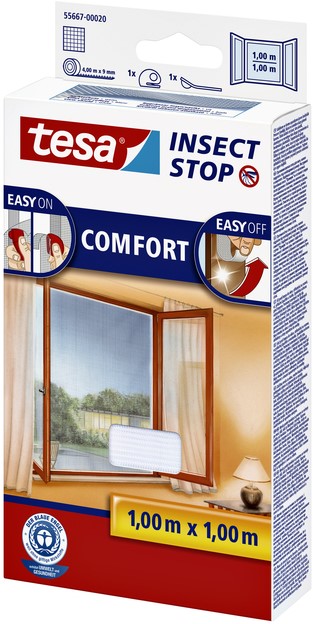 Insectenhor tesa® Insect Stop COMFORT raam 1x1m wit Muldi