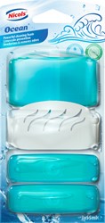 Bloc WC Air Plus Ocean 55ml avec support 3 pièces