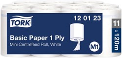 Poetspapier Tork M1 Basic Universal 1-laags 120m wit 120123
