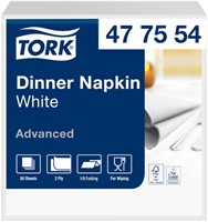 Dinerservet Tork Advanced 1/8 vouw 2-laags 395x390mm 150 vel wit 477554