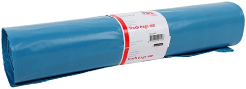 Garbage bag Quantore LDPE T60 120L blue extra strong 70x110cm roll of 20pcs