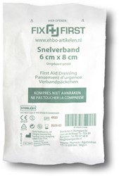 Schnellverband FixFirst gerollt 6x8cm 10 Stück