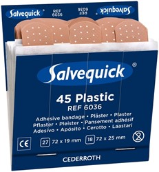 Salvequick Pflaster Nachfüllpackung Kunststoff 6x 45 Stück