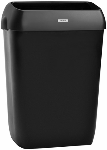 Katrin offener Einweg-Abfalleimer 50 Liter schwarz 92285