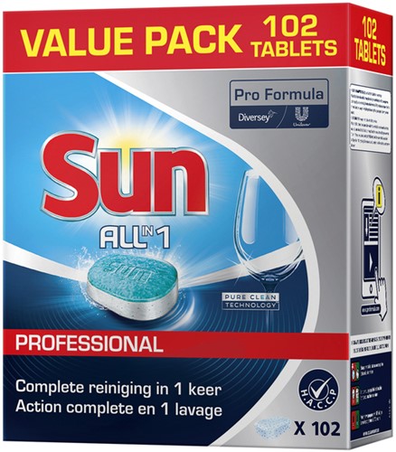 Geschirrspültabletten Sun Pro Formula All-in-one 102 Stück