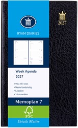 Diary 2026 Ryam Memoplan 7 Suprema 7days/2pages black
