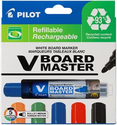 Marqueur tableau blanc PILOT Begreen ogive Medium assorti 5 pièces