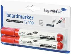 Marqueur tableau blanc Legamaster TZ100 ogive 1,5-3mm rouge 2 pièces