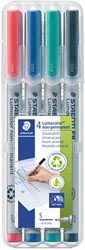 Feutre Staedtler Lumocolor 311 non permanent S 4 pièces assorti