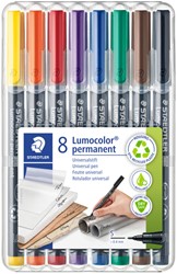 Feutre Staedtler Lumocolor 313 permanent S 8 pièces assorti