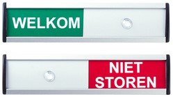 Info sign welcome/don't disturb 125x30mm