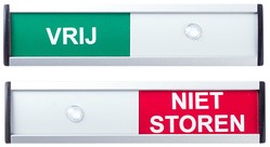 Plaque Vrij/Niet storen 125x30mm