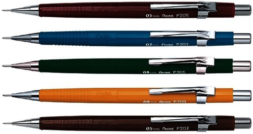 Portemine Pentel P205 HB 0,5mm rouge-2