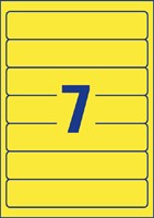 Rugetiket Avery smal 38x192mm zelfklevend geel-2