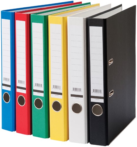Classeur à levier Qbasic A4 50mm carton bleu-3