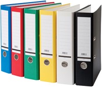Classeur à levier Qbasic A4 80mm carton rouge-3