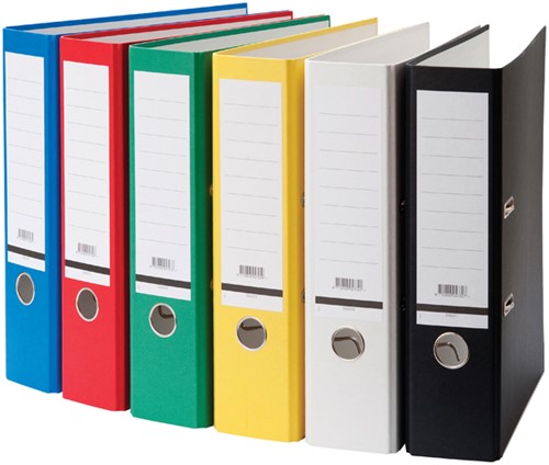 Classeur à levier Qbasic A4 80mm carton rouge-3