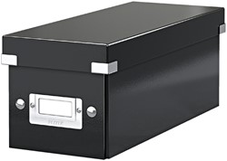 Boîte CD Leitz WOW Click & Store carton recyclé 143x136x352mm noir