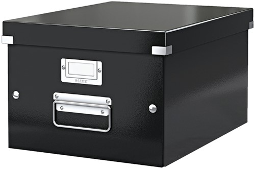 Opbergdoos Leitz Click & Store WOW middel gerecycled karton 281x200x370mm zwart