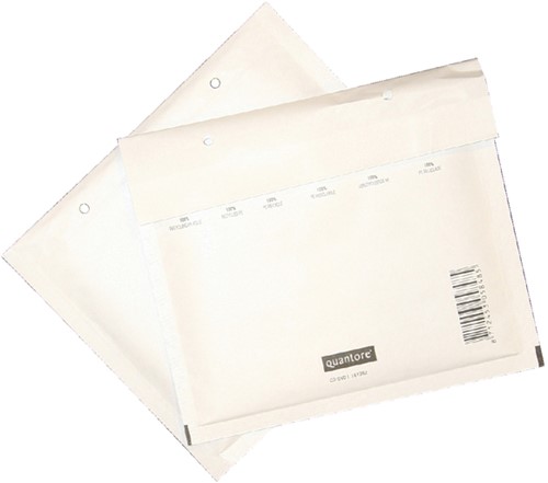 Cd envelop Quantore luchtkussen 175x200mm wit 100 stuks-3